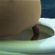 An Eastern-European girl is recorded taking a shit into a toilet from a close-up view of her ass. Poop action is clearly seen. She is later seen sitting on the toilet experiencing stomach cramps. She wipes, and we see her finished product. Over 5 minutes.